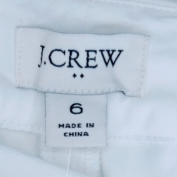 J.CREW COTTON STRAIGHT LENGTH WORK PANTS SIZE 6 IN WHITE - Picture 5 of 12